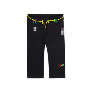 Kimono de BJJ pour homme TITAN TREAD WEAR, noir, 100% coton, durable, extensible, respirant, léger, tissu 380g, logo au dos, au cou et à gauche - Product Image 3