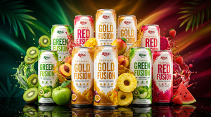 Boisson rafraîchissante Rita Brand 325ml en conserve, jus de fruits tropicaux mélangés (fusion verte), OEM ODM, fournisseur de kiwi, pomme verte et citron vert - Product Image 6