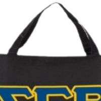 Sac fourre-tout noir en toile avec lettres grecques Sigma Gamma Rho Sorority pour femme, grande capacité, idéal pour le campus et le shopping