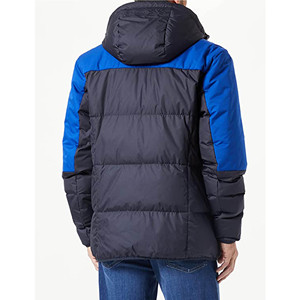 Chaqueta Acolchada Negra y Naranja Personalizada para Hombre, Abrigo de Invierno con Capucha, Fabricante y Proveedor de Ropa de Exterior de Marca Privada al por Mayor - Product Image 3