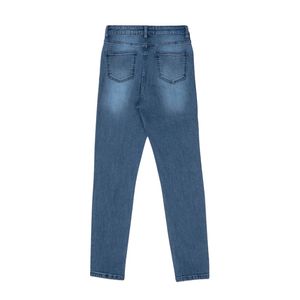 Premium Quality Men's Slim Tapered Denim <b>Jeans</b> Mid Blue Wash High Stretch Cotton Material Modern Streetwear Pants - Product Image 2