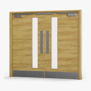 Puerta Resistente al Fuego de Madera de la Mejor Calidad con Núcleo de Acero y Sello Antihumo para Edificios Comerciales y Apartamentos Disponible para la Venta - Product Image 2