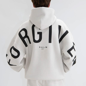 Sudadera con Capucha de Algodón 100% de Producción Directa de Fábrica, Corte Regular, Ecológica, Transpirable, Gruesa, con Diseño Personalizado y Estampado Frontal - Product Image 3