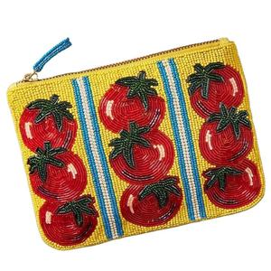 Decorative Seed Beaded Coin Bag Latest Beaded Coin Clutch for Party Gift Mini <b>Wallet</b> <b>Zip</b> Closure Tassel Embraided Women Pouch - Product Image 5