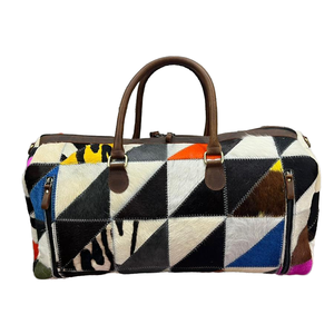 กระเป๋าเดินทางหนังแท้สไตล์วินเทจแบบยูนิเซ็กซ์ พับเก็บได้ ความจุขนาดใหญ่ น้ำหนักเบา สายสะพายปรับได้อเนกประสงค์ - Product Image 1