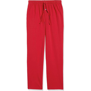 Trending Red Solid Jersey Men Lounge Pyjama Pants Button Fly <b>Drawstring</b> Elastic Waist Soft <b>Trouser</b> - Product Image 5