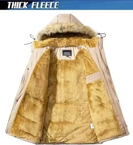 Parka longue vintage M-51 pour homme, coupe-vent d'hiver à capuche, grande taille, écologique, respirant, en toile de coton avec doublure polaire, pour l'extérieur - Product Image 5