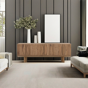 Meuble TV Moderne en Bois Massif Fait Main avec Rangement, Meuble TV de Luxe Durable pour Salon, Chambre et Entrée, Convient aux Téléviseurs de 65 Pouces - Product Image 3