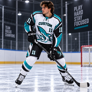 Fournisseur de premier plan : Ensemble d'uniformes de hockey sur glace pour hommes, maillots de hockey sur glace pour hommes, maillots de sport unisexes pour entraînement et match, à manches longues, pour équipes universitaires - Product Image 3