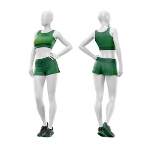 Custom Women's Sports Ribbed Yoga Set Shockproof Bra High Elastic Waist Letter Pattern Shorts 2 piece Breathable Yoga Wear - Product Image 1