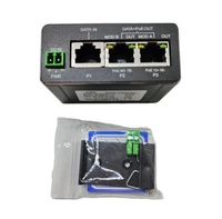 Injecteur POE 10 / 100 / 1000 Mbps Taux DC48-56V en 48V 30W Sortie 2 Ports Gigabit Injecteur PoE passif
