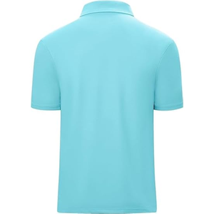 T-shirt décontracté à manches courtes pour homme, tricoté, uni, respirant, anti-humidité, haute qualité, personnalisable avec logo, 100% coton, à prix réduit - Product Image 3