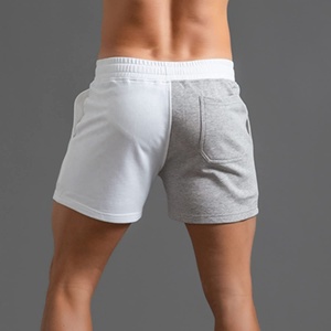 2026 <b>Men</b> Gym <b>Short</b> Cotton <b>Shorts</b> Solid Drawstring Waist Casual <b>Short</b> With Pockets Breathable Knitted Fabric Summer Custom Logo - Product Image 2