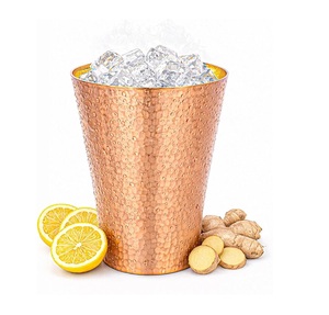 Verre à boire en cuivre fait main par un fabricant OEM, style vintage, durable, pour le bien-être ayurvédique, gobelet de stockage d'eau - Product Image 3