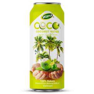 Fabricante Saludable OEM 500ml Bebida Agua de coco con puré con sabor a jugo de limón y lima para beber saludablemente - Product Image 1