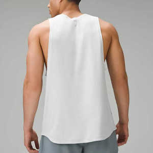 Camiseta sin mangas deportiva Hawk Eye para hombre, blanca, 100% algodón, cuello redondo, informal, transpirable, tejida, para correr - Product Image 4