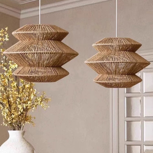 Nouvel Arrivage Lustre Antique Moderne en Herbe de Mer Minimaliste Rustique Intérieur Rotin Bambou Pendentif Lumières Pour Salon et Chambre à coucher - Product Image 1