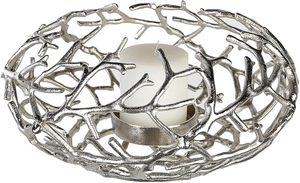 Candelabro de Aluminio Plateado Signature Glow Studio, Resistente al Calor, Decoración para el Hogar, Candelabro de Metal - Product Image 2