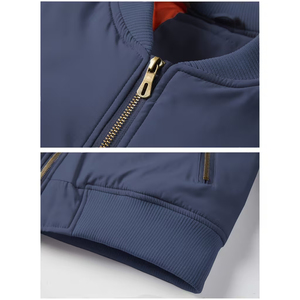 Bomber <b>Jacket</b> For Adult <b>Slim</b> <b>Fit</b> Polyester Unisex Winter Full Zip Vintage Front Logo Windproof Eco Friendly Heated Bomber <b>Jacket</b> - Product Image 6