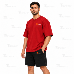 Factory Wholesale Men's <b>Summer</b> Casual Sports Outerwear Set Breathable Crew Neck <b>Shirts</b> & Shorts Printed Pattern 2 Pieces - Product Image 2