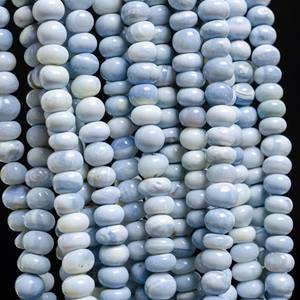 Bleu Bonbon Opale Lisse Rondelle Perles Naturel Teint Bleu Opale Plaine Rondelle Pierres Précieuses 8mm Perles pour La Fabrication De Bijoux De Vente En Gros - Product Image 3