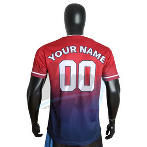 เสื้อเจอร์ซีย์เบสบอลผ้าเจอร์ซีย์เล่นเบสบอลผลิตตามสั่งใหม่วัสดุทนทาน - Product Image 2