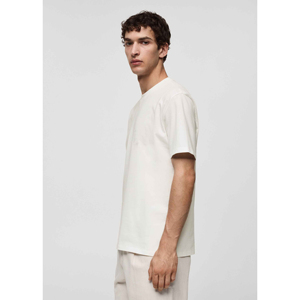 Camiseta para Hombre, Camisetas Más Vendidas, Tela OEM Personalizada, Venta al por Mayor de Fábrica, Camiseta de Algodón con Cuello Grueso, Lisa y sin Estampado - Product Image 4