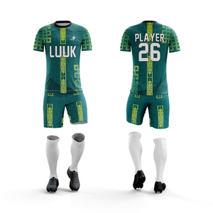 ชุดฟุตบอลชายไซส์ใหญ่พิเศษ ผ้าโพลีเอสเตอร์ 100% แขนสั้น ชุดกีฬา ชุดทีมสโมสร เสื้อเจอร์ซีย์พร้อมกางเกงขาสั้น - Product Image 3