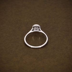 <b>Women</b> Round Brilliant Lab Grown Diamond Bezel <b>Set</b> Engagement <b>Ring</b> VVS2 Certified Solitaire Diamond Wedding <b>Ring</b> Fine - Product Image 4