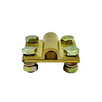 Pince plate en laiton pour sangle, clip de ceinture en cuivre, connecteur de câble conducteur carré pour mise à la terre