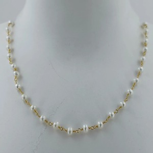 สร้อยคอมุกน้ำจืด เงินแท้ 925 เครื่องประดับทำมือ ของขวัญสำหรับเธอ - Product Image 1