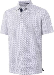 <b>Mens</b> Custom Lightweight Golf Shirt Knitted Jersey Polyester Spandex Blend Fabric <b>Stretchy</b> Breathable Printed - Product Image 2