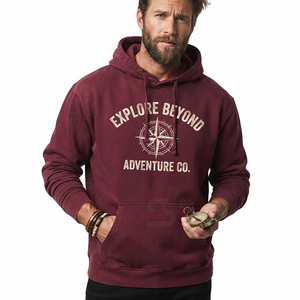 Sweat à capuche court de luxe sur mesure OEM pour homme, style Hip Hop, coupe oversize, 100 % coton respirant, épaules tombantes, coupe carrée, motif uni - Product Image 6