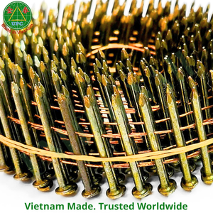 Clous à vis de 1-3/4 pouces avec tige filetée, revêtement jaune, pour pistolet à clous pneumatique, utilisation pour palettes, prix de gros, provenant d'usine vietnamienne - Product Image 6