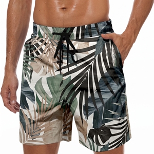 Men's Comfort <b>Elastic</b> Waistband High-quality Custom Logo Summer Beach Wear Quick Dry Breathable Eco-Friendly Shorts <b>For</b> Men - Product Image 1