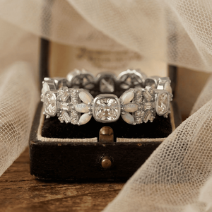 July Gift 925 Sterling <b>Silver</b> 14k Gold Plated Gemstone Flower Garland Band Zircon Adjustable Pattern <b>Stacked</b> Relief <b>Ring</b> - Product Image 2