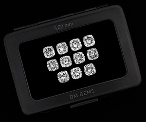 Diamant de laboratoire CVD-HPHT de 3,0 mm, taille coussin, 1 carat, couleur E, percé au laser, OM GEMS, en vrac pour la fabrication de bijoux, vente en gros (11 pièces) - Product Image 3