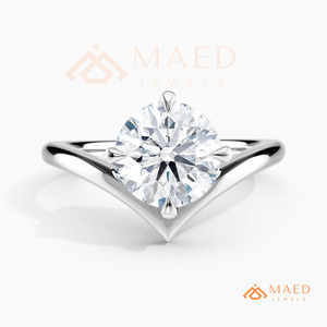 925 Sterling <b>Silver</b> Round Moissanite Engagement <b>Ring</b> Lab Grown Diamond Bridal Jewelry Women USA Luxury <b>Ring</b> - Product Image 5