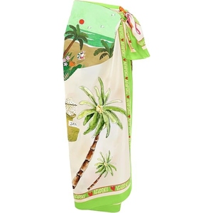 Traje de Baño para Mujer, Pareo Largo Estampado, Falda Envolvente Tipo Pashmina - Product Image 2