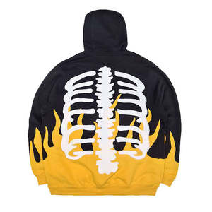 Sudadera con Capucha Extra Grande Personalizada Nesta Sports, 100% Algodón, con Parches Bordados de Calaveras en Llama, Gruesa, de Invierno, Estilo Vintage - Product Image 2