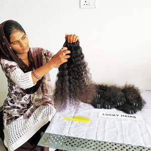 MÁQUINA DE CABELLO VIETNAMÉS CRUDO TRAMA DOBLE 100% TEJIDO DE CABELLO HUMANO SOLO DONANTE RIZADO NATURAL NEGROS EXTENSIONES DE CABELLO VIRGEN - Product Image 3