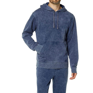 Sudadera con Capucha para Hombre, Lavada al Ácido, 100% Algodón, Ecológica, Impermeable, Transpirable, de Diseño Exclusivo, al por Mayor - Product Image 2