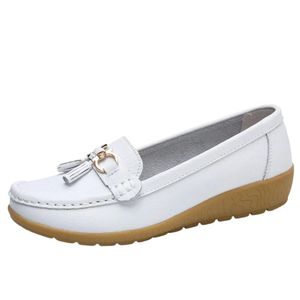 Zapatos de Mujer con Acabado Liso, Mocasines de Cuero con Punta Redonda, Fabricante Mayorista, MOQ 100 - Product Image 4