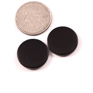 Disco Plano de Ónix Negro Natural AAA de 13x13 mm, Forma de Moneda, Calibrado, para Fabricación de Joyas, Certificado por Terceros - Product Image 1