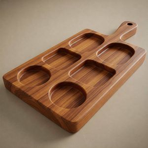 Tabla de cortar rectangular de madera maciza SOFIYA CRAFT con asa redonda para colgar, 1.5 cm de grosor, apta para lavavajillas. - Product Image 5