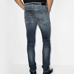 Top Fashion Summer New <b>Men</b> Loose <b>Stretch</b> High Waist Hip Hop Gothic Washed Straight Solid Color Denim Jeans - Product Image 4