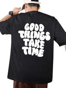 Camiseta Gráfica Holgada de Tallas Grandes para Hombre, Camiseta Estampada de Algodón Pesado, Cómoda y Transpirable para Uso Diario y Estilo Urbano - Product Image 2