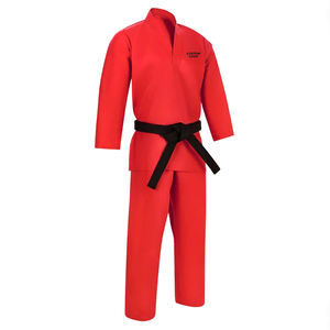 Trajes de Taekwondo Unisex de Color Rojo Sólido, Producto Más Vendido, Calidad Premium, Transpirable, Diseño Más Reciente, Ropa de Artes Marciales - Product Image 1
