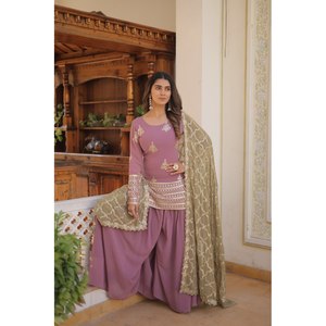 MASDAKA DESIGNER READYMADE <b>KURTI</b>-PLAZOO-DUPATTA COLLECTIONS KA-1079 - Product Image 6