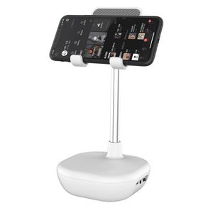 Soporte para Teléfono Inteligente Todo en Uno con Altavoz Inalámbrico para Ver Videos, Escuchar Música y Videollamadas - Product Image 1